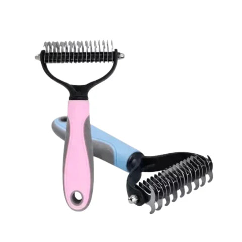 Garra saca nudos mediana acero inoxidable mango ergonómico Pawfect